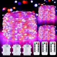 Mlambert 3 Pack 33Ft Fairy Lights Battery Operated With Remote And Timer Dimmable Waterproof 8 Modes Lights For Halloween Chris