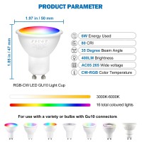 Fsugt Uplighting Indoor 2 Pack Spotlights Indoor With Rgbcw Gu10 Spotlight Bulb Up Lighting Indoor For Home Plant Picture Up L