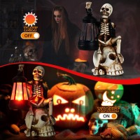 2024 Skeleton Halloween Decor Halloween Figurinehalloween Table Decor For Indoorhalloween Skull Decor With Led Lightskeleton