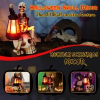 2024 Skeleton Halloween Decor Halloween Figurinehalloween Table Decor For Indoorhalloween Skull Decor With Led Lightskeleton