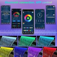 Eangw Waterfall Led Light Strip Remote And App Control Waterproof Aluminum Led Lights For Pool Waterfall Fountain Pond Waterfa