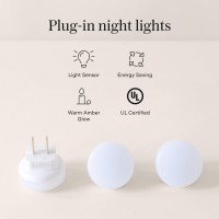 Loftie Night Lights Plug Into Wall 05W Plug In Night Light Warm Amber Glow Light Sensing Dusk To Dawn 2000K Ul Certifie