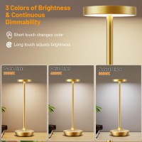 Willdoak Rechargeable Table Lamp Cordless 6000Mah Battery Operated Led Table Light Portable Touch Dimmable Outdoor Waterproo