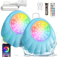 Loftek Smart Submersible Led Pool Lights 20W Rgb Music Sync Remote App Controlled Dimmable Underwater Lights Timer Ip68 Water