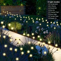 Firefly Lights Solar Outdoor 6 Pack 48 Led Solar Firefly Lights Outdoor Waterproof Upgraded Solar Usb Charging 8 Light Modes