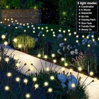 Firefly Lights Solar Outdoor 4 Pack 32 Led Solar Firefly Lights Outdoor Waterproof Upgraded Solar Usb Charging 8 Light Modes