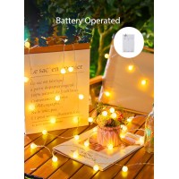 Brightown Battery Operated String Lights For Bedroom 98Ft 30 Led Globe Fairy Lights For Balcony Classroom Wedding Girls Room R