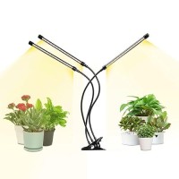 Ipower Led Grow Lights With Full Spectrum Plant Growing Lamp For Indoor Plant 3 Modes Timing Function 3 Tubes Yellow