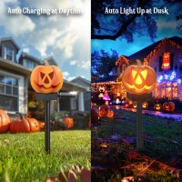 Halloween Decorations Outdoor 4 Pack Solar Halloween Lights Outdoor Halloween Decor Jack O Lantern Lights Solar Powered Pumpki