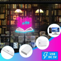 Augelre Books Are Magical Neon Sign Neon Signs For Wall Decor Dimmable Led Signs For Bedroom Light Up Signs For Classroom Rea