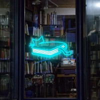 Augelre Book Cat Neon Sign Neon Signs For Wall Decor Dimmable Led Signs For Bedroom Light Up Signs For Classroom Kidsroom Boo