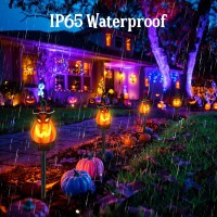 4 Pack Solar Halloween Lights Outdoor Halloween Decor Halloween Decorations Outdoor Jack O Lantern Lights Solar Powered Pumpki