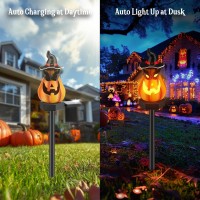 4 Pack Solar Halloween Lights Outdoor Halloween Decor Halloween Decorations Outdoor Jack O Lantern Lights Solar Powered Pumpki