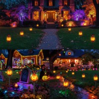 4 Pack Solar Halloween Lights Outdoor Halloween Decor Halloween Decorations Outdoor Jack O Lantern Lights Solar Powered Pumpki