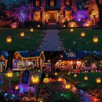 2 Pack Solar Halloween Lights Outdoor Halloween Decor Halloween Decorations Outdoor Jack O Lantern Lights Solar Powered Pumpki