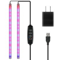 Ipower 20W Led Plant Grow Light Strips Full Spectrum For Indoor Plants With Auto Onoff 3912H Timer 10 Dimmable Levels 48 Led