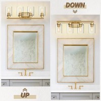 Skejao 4 Light Bathroom Vanity Light Over Mirror Gold Vanity Light For Bathroom Gold Bathroom Light Fixture Wall Sconce Lighting