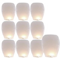 Generic 10Pack White Paper Decoration Chinese Lanterns To Release In Memorial Decorative Paper Lanterns For Holiady