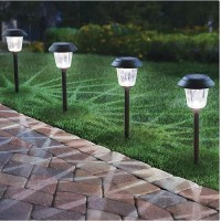 Member'S Mark 4-Piece Led Solar Path Lights - Matte Black