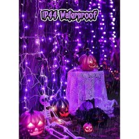 Minetom Halloween String Lights Battery Operated 2 Pack Total 33Ft 100 Led Battery Powered Fairy Lights With Timer 8 Modes Wate