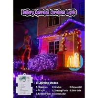 Minetom Halloween String Lights Battery Operated 2 Pack Total 33Ft 100 Led Battery Powered Fairy Lights With Timer 8 Modes Wate