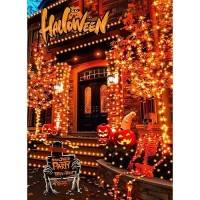 Brightown Halloween String Lights Battery Operated 2 Pack Total 33Ft 100 Led Battery Powered Fairy Lights With Timer 8 Modes Wa