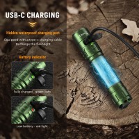 Wurkkos Td02 Led Flashlight 2000 High Lumens Tactical Flashlight Rechargeable Flashlights With 6 Modes Super Bright Flashligh