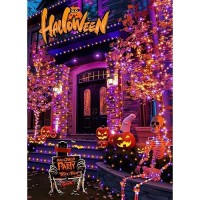 Brightown Halloween Lights Outdoor Battery Operated 4 Pack Total 132Ft 400 Led Battery Fairy Lights With Timer 8 Mode Waterpro