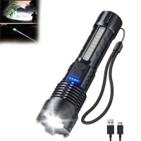 Outdoor Strong Light Flashlight Usb Rechargeable 1500 Lumens Flashlights For Camping Super Bright Flashlight Earc Strong Light F