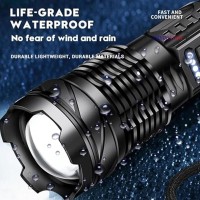 Outdoor Strong Light Flashlight Usb Rechargeable 1500 Lumens Flashlights For Camping Super Bright Flashlight Earc Strong Light F