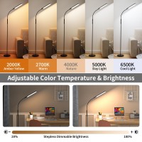 Led Floor Lamp 15W Bright Rgb Standing Lamp 2000K6500K 5 Color Temps Dimmable Floor Lamp Remote Touch Control Adjustable Goo