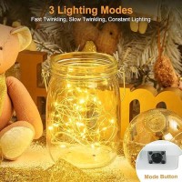 Btfarm 6 Pack Led Fairy Lights Battery Operated 3 Modes 7Ft 20 Led Twinkle String Lights Waterproof Mini Silver Wire Firefly S