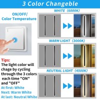 Modern 708Inch Outdoor Wall Light 3000K4500K6000K 3 Color Change Black Exterior Light Fixtures Wall Mount Ip65 Waterproof M