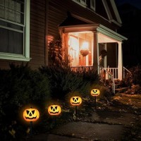 Maoyue Timer Waterproof 6 Pack Halloween Decorations Outdoor Halloween Lights With Timer Waterproof Pumpkin Lights Battery