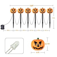 Maoyue Timer Waterproof 6 Pack Halloween Decorations Outdoor Halloween Lights With Timer Waterproof Pumpkin Lights Battery