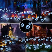 Halloween Decorations Solar Outside Lights2Pack Grimace Solar Halloween Spooky Lightsswaying By Wind12Led Nightmare Christmas