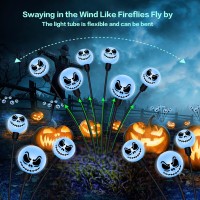 Halloween Decorations Solar Outside Lights2Pack Grimace Solar Halloween Spooky Lightsswaying By Wind12Led Nightmare Christmas