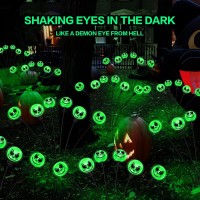 Xgiftkey Solar Spooky Lights For Outdoor Halloween Decorations2Pack 12Led Green Grimace Halloween Path Lightshalloween Decor