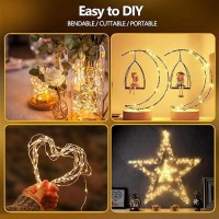 4Pack Fairy Lights Battery Operated With Remote Waterproof 33Ft 100 Led Battery String Lights Outdoor Indoor 8 Modes Twinkle