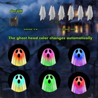 Betrihyes 6Packs Halloween Ghost Decorations Outdoorspooky Cloth Ghosts Decor For Halloween Scary Party Giftssolar Halloween G