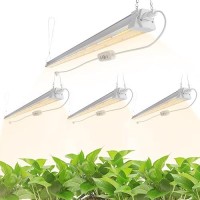 Freelicht 4 Pack 4Ft Led Grow Light With Timer 40W 250W Equivalent Full Spectrum Grow Lights For Indoor Plants With 91215H