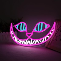 Cheshire Cat Neon Signs Alice In Wonderland Neon Light For Wall Art Decor Smile Cat Led Lights For Dimmable Led Lights For Bedr