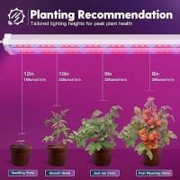 Freelicht 1 Pack 4Ft Led Grow Light 60W 350W Equivalent Red Blue 660Nm460Nm Full Spectrum Grow Lights For Indoor Plants