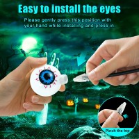 Nbqq Halloween Decorations Outdoor Solar Scary Eyeball Lights 4 Pack Green Eyeball Swaying Firefly Lightswaterproof Solar Hall