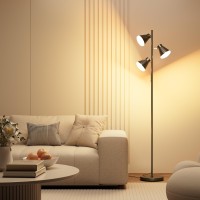 Sibrille 36W Led Tree Floor Lamp Dimmable Tall Standing Lamp With Remote Touch Control 4 Color Temperatures Bright Floor Lam