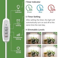 Lordem Grow Lights For Indoor Plants Bamboo Full Spectrum Plant Lights For Indoor Growing Height Adjustable Desk Top Growing L