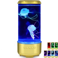 Sukind Jellyfish Lamp With Bluetooth White Noise Sound 7Color Changing Light With 5 Levels Brightness Jellyfish Aquarium Home D