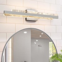 Hahzt Modern Bathroom Vanity Light Brushed Nickel 27 Inch 28W Dimmable Led Bath Bar Light Fixtures Over Mirror Wall Sconce Pi