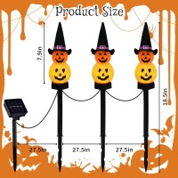 Solar Halloween Pathway Lights 3 Pack Outdoor Halloween Decorations Solar Pumpkin Lights Outside Halloween Decorations Halloween