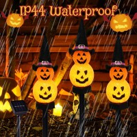 Solar Halloween Pathway Lights 3 Pack Outdoor Halloween Decorations Solar Pumpkin Lights Outside Halloween Decorations Halloween